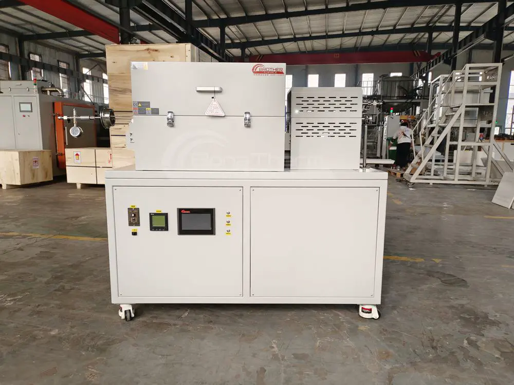 Вращающаяся трубчатая печь с разъемной трубой до 1200°C